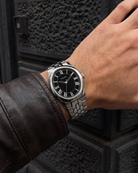 Tero Steel Black on the wrist