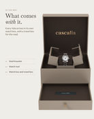 Vela Steel in the box: steel bracelet, watch box and travel box