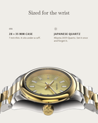 Vela two tone Diamond: 28 × 35 mm case, 7 mm thick