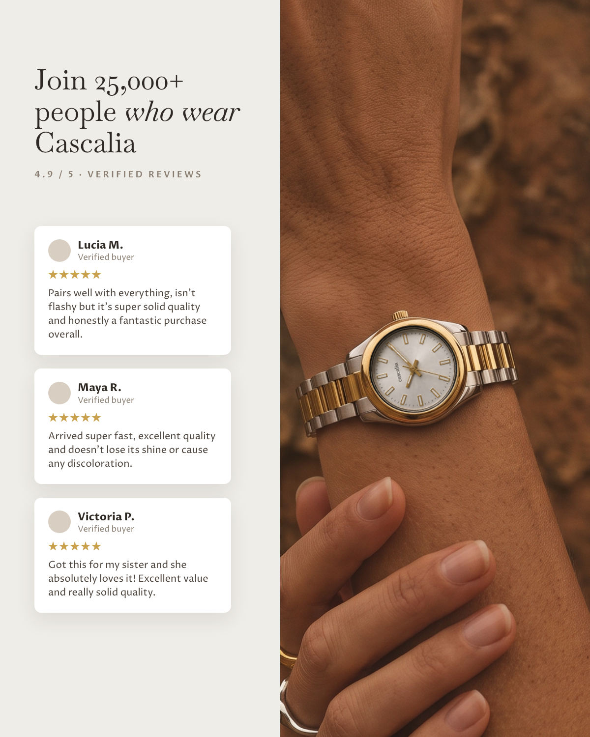 Vela two tone: verified customer reviews