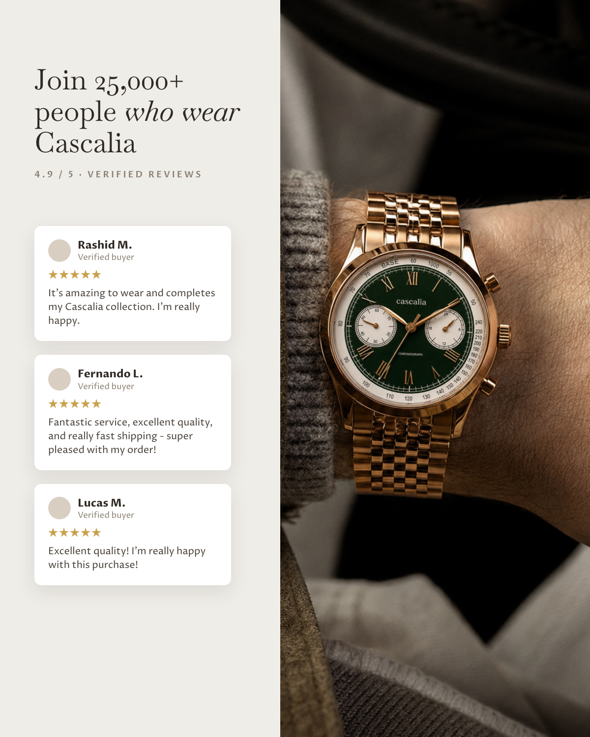 Velo Rosegold: verified customer reviews